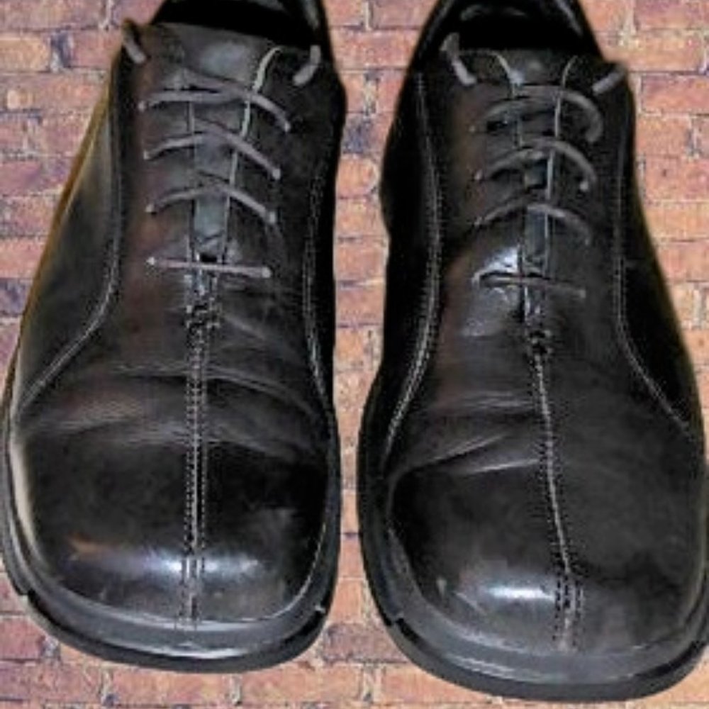 Rockport 501838 Kinetic Air Circulator Black Leather Casual Oxford Mens